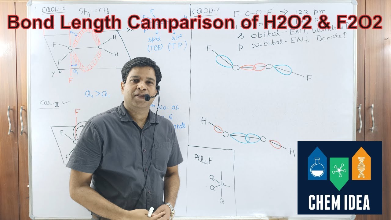 Chemical Bonding || Peroxy Bond Length comparison Between H₂O₂ & F₂O₂ II Amit Kumar Gautam