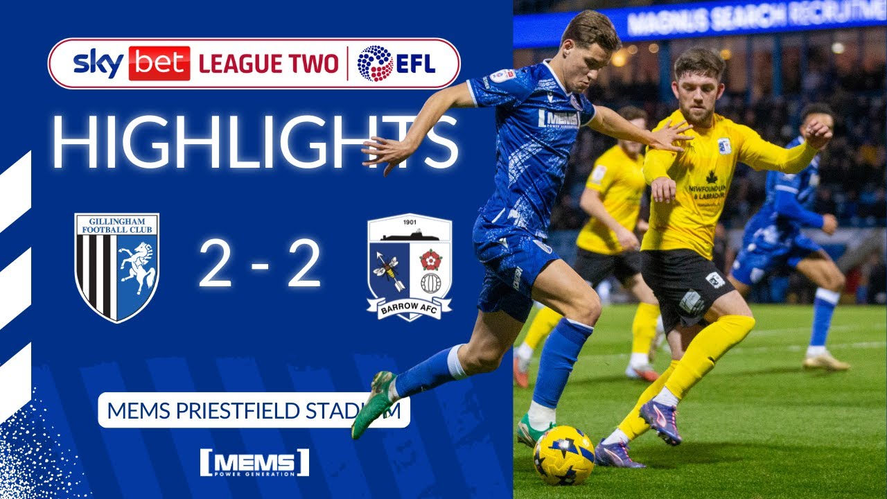 HIGHLIGHTS | Gillingham 2-2 Barrow AFC