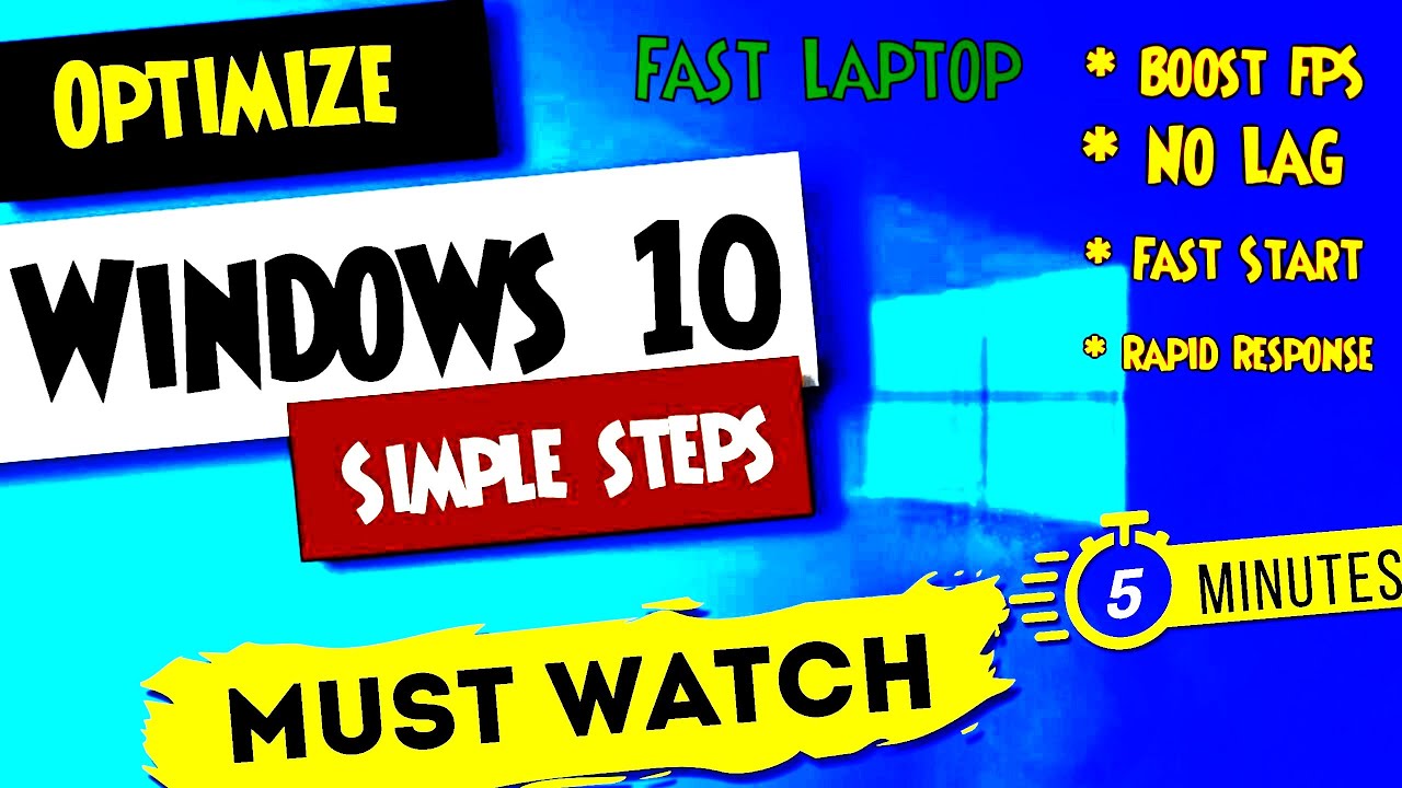 HOW TO SPEED UP LAPTOP ? FIX WINDOWS 10  LAGS 2024 !