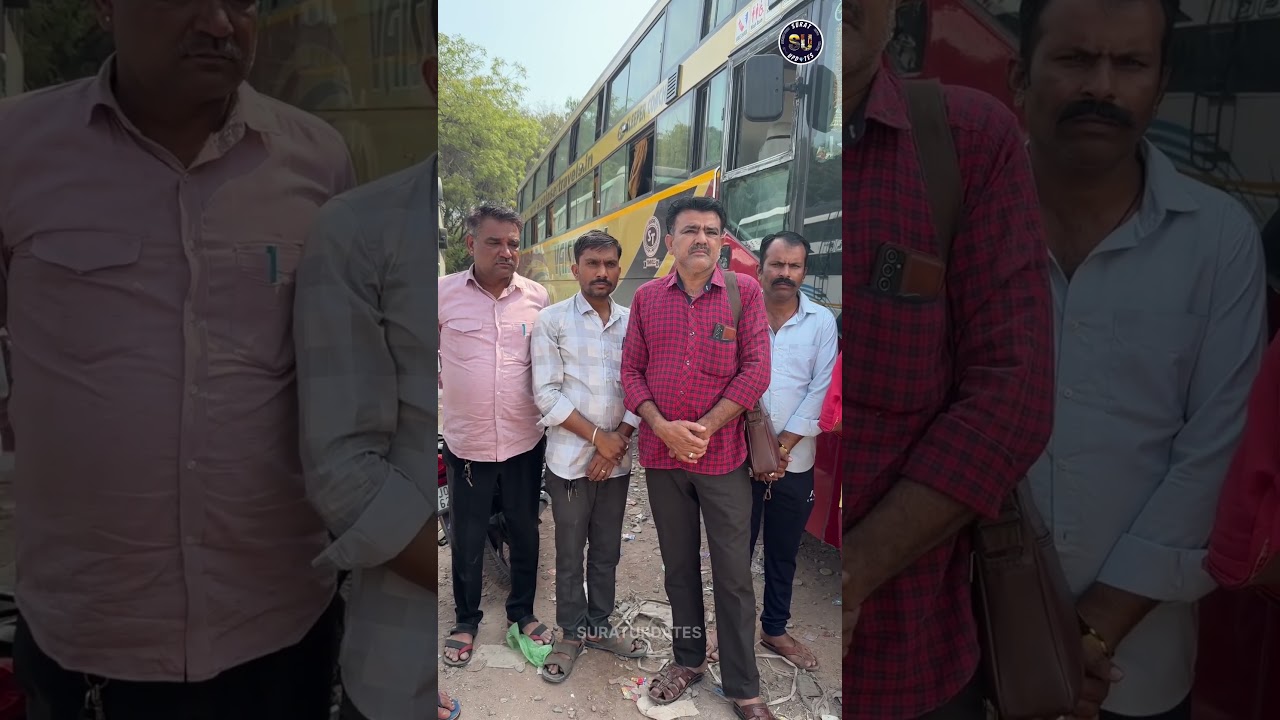 Bus Operators strike in📍Surat😳 #surat #news