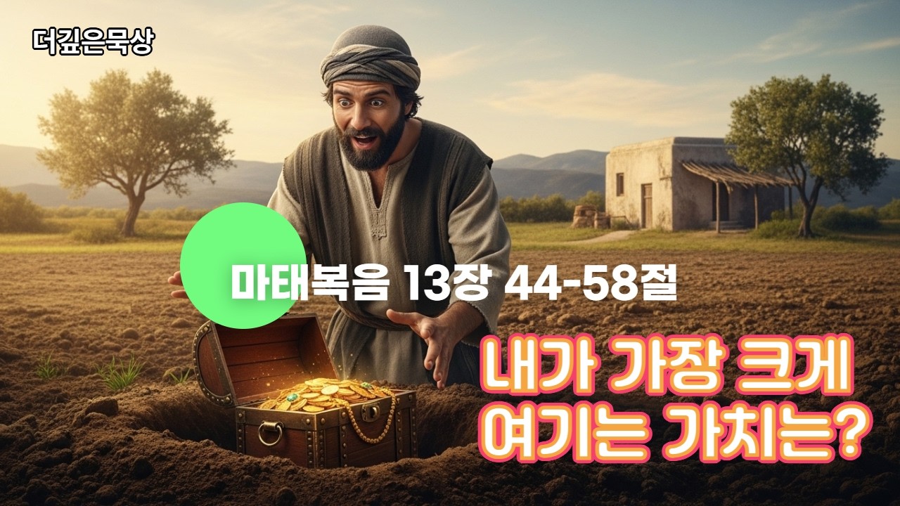 [더깊은묵상] 마13:44-58 #생명의삶 #매일말씀묵상 #큐티 #만나