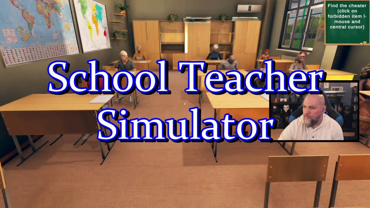 Trying Out School Teacher Simulator Videogame - What is going on at this school? #school #gaming