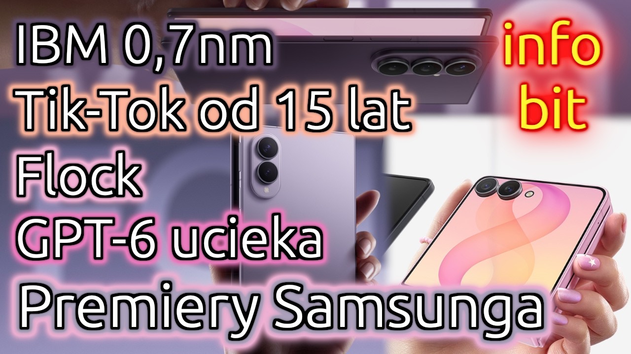 Premiery Samsunga, Tik-Tok od lat 15, Chat GPT-6 ucieka, kamery inwigilują, IBM przekracza 0,7nm