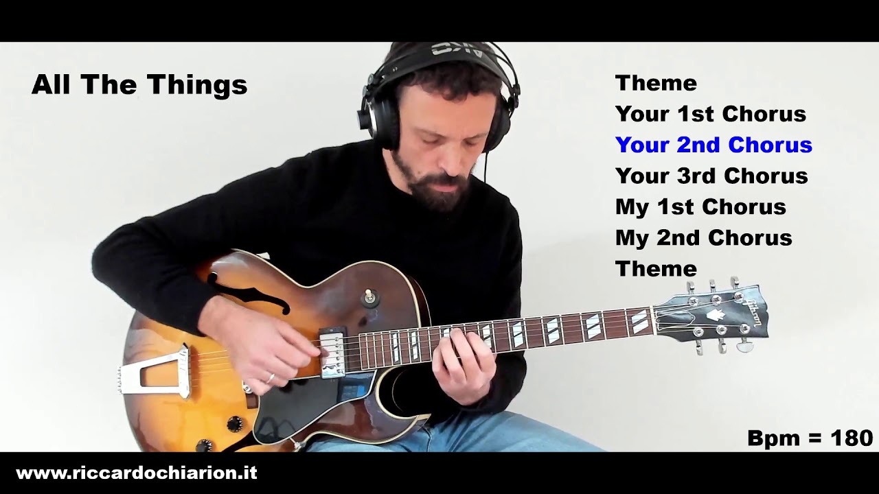 All The Things You Are 180 - Backing Track - Jazz Guitar Duet