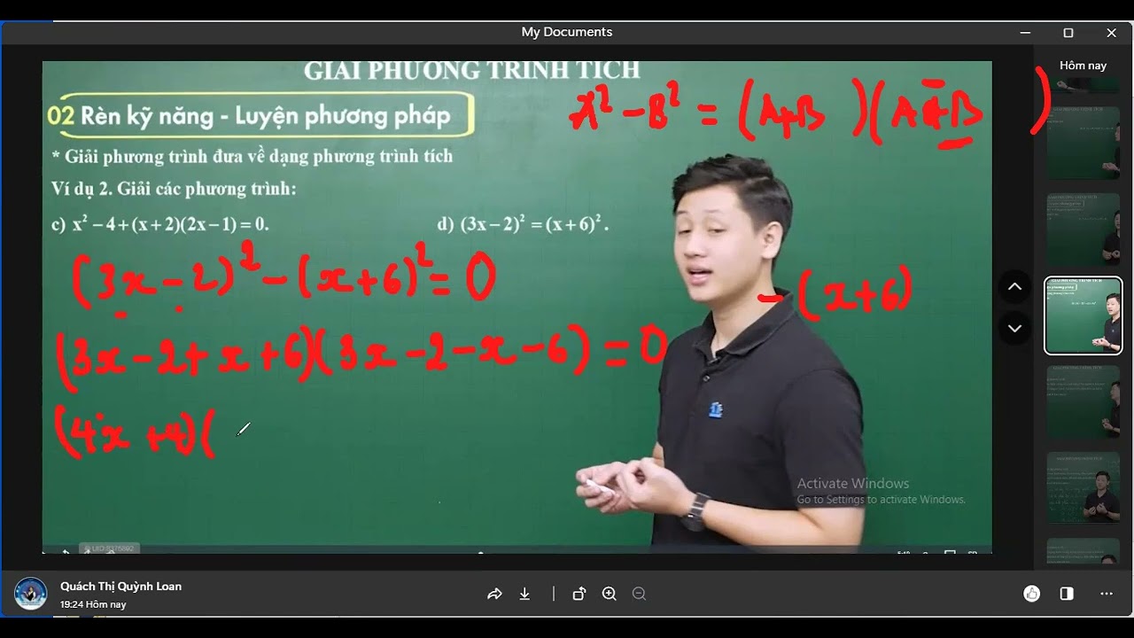 Phương trình bậc nhất 1 ẩn