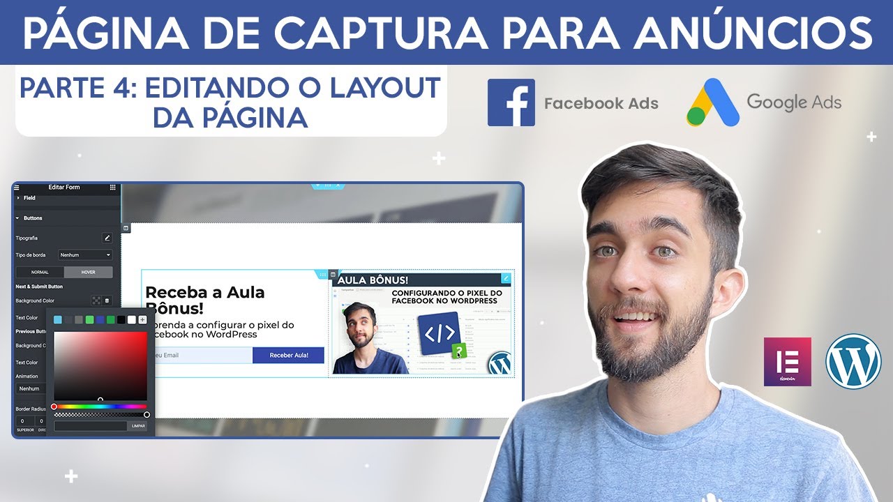 Criando uma página de captura para campanha de anúncios | Parte 4 - Editando o layout da página
