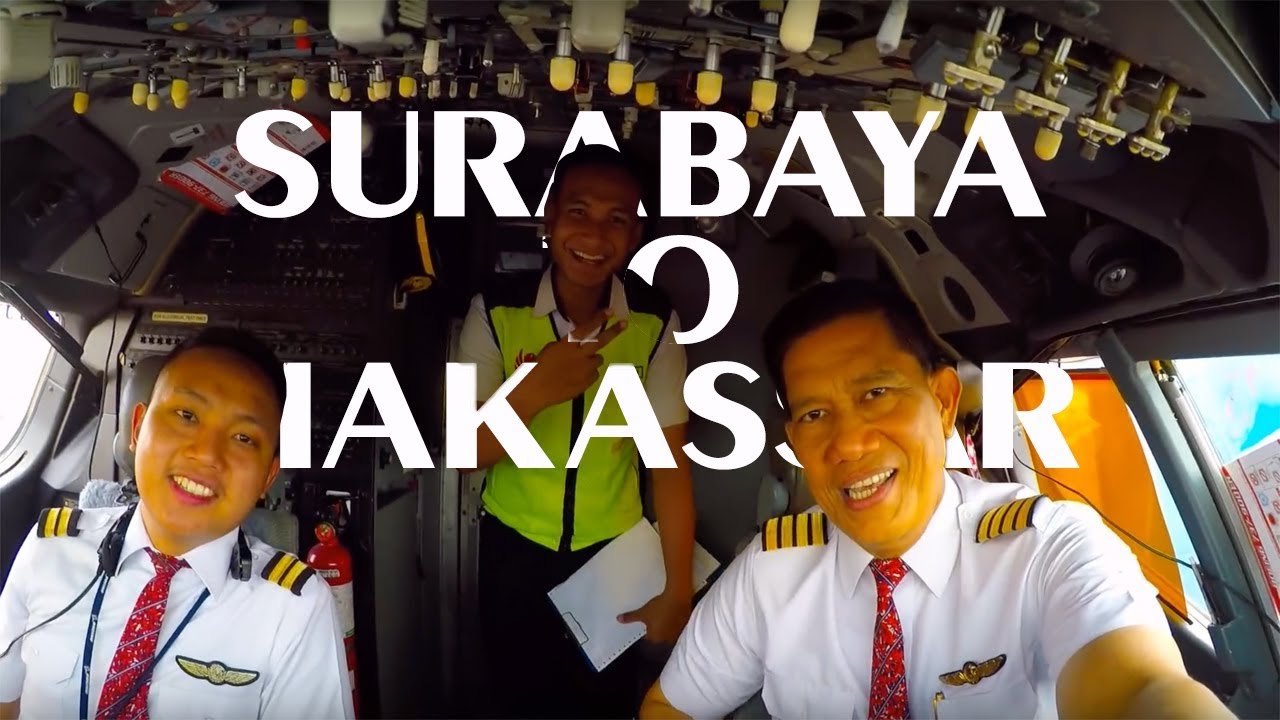 Cockpit View - Surabaya to Makassar