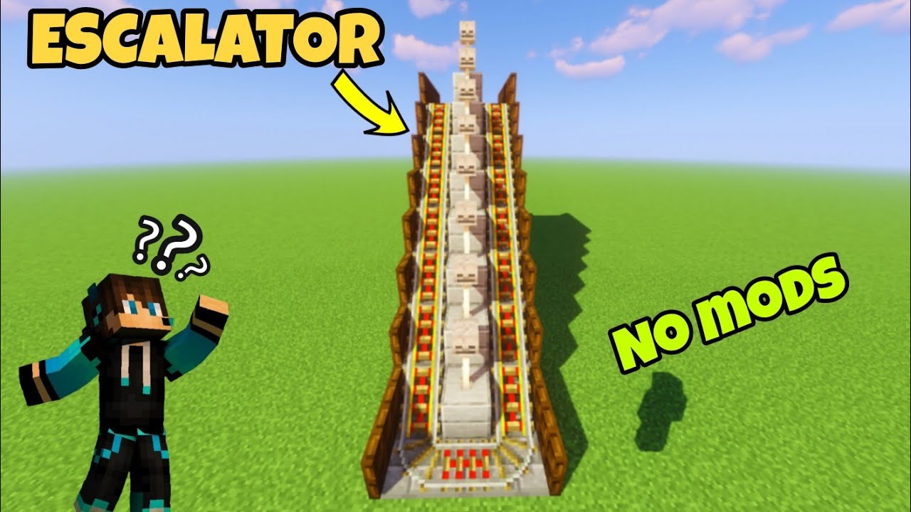 Escalator In Minecraft | NO MODS | 100% WORKING |