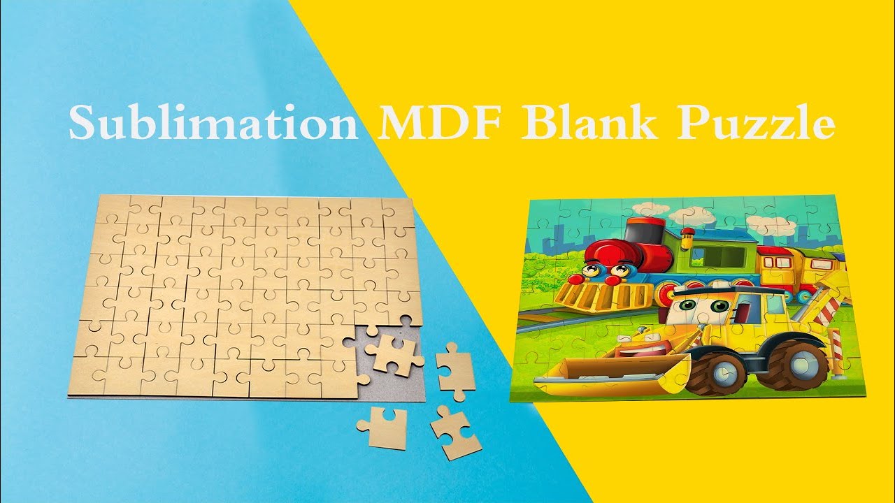 Natural Wood Sublimation Blanks MDF Jigsaw