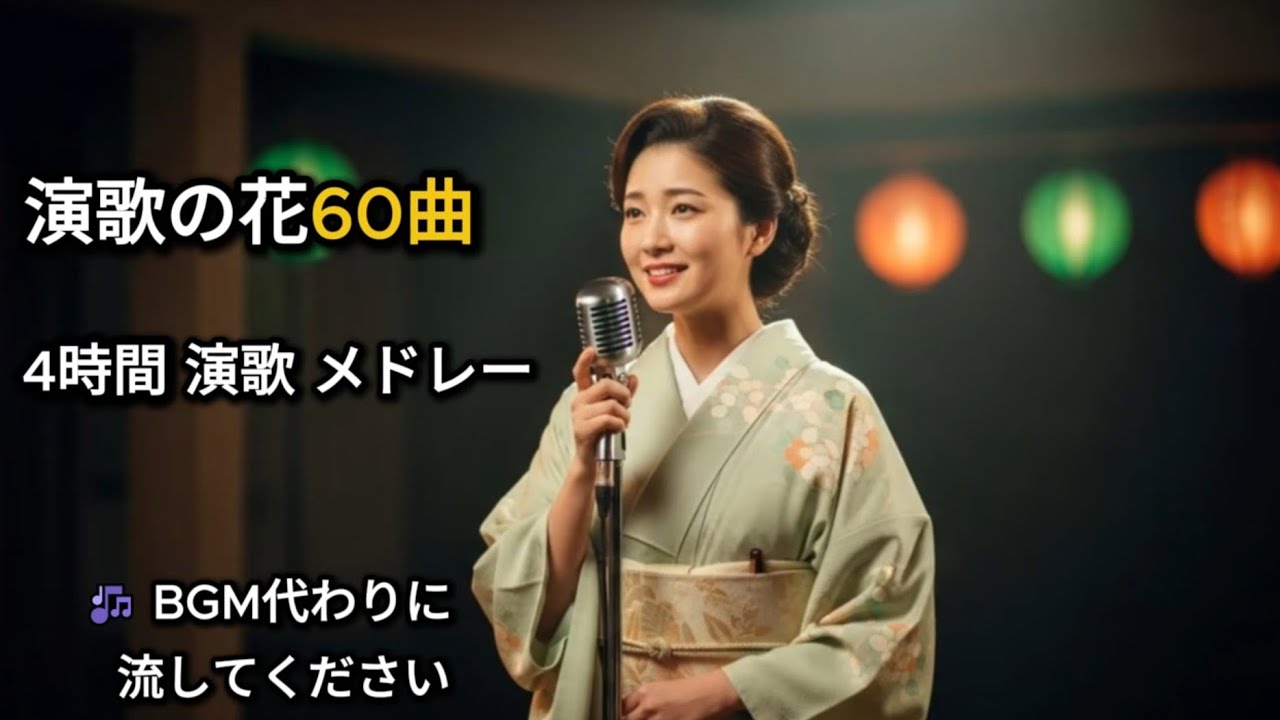 心に沁みる女性演歌｜名曲60選 4時間メドレー