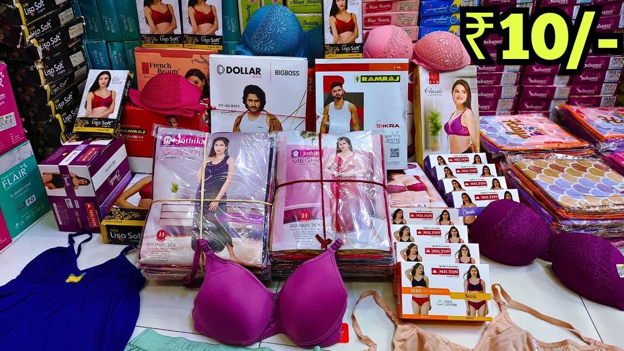 Charminar wholesale Hosiery Bra panty market In Hyderabad ladies all items Hyderabad market