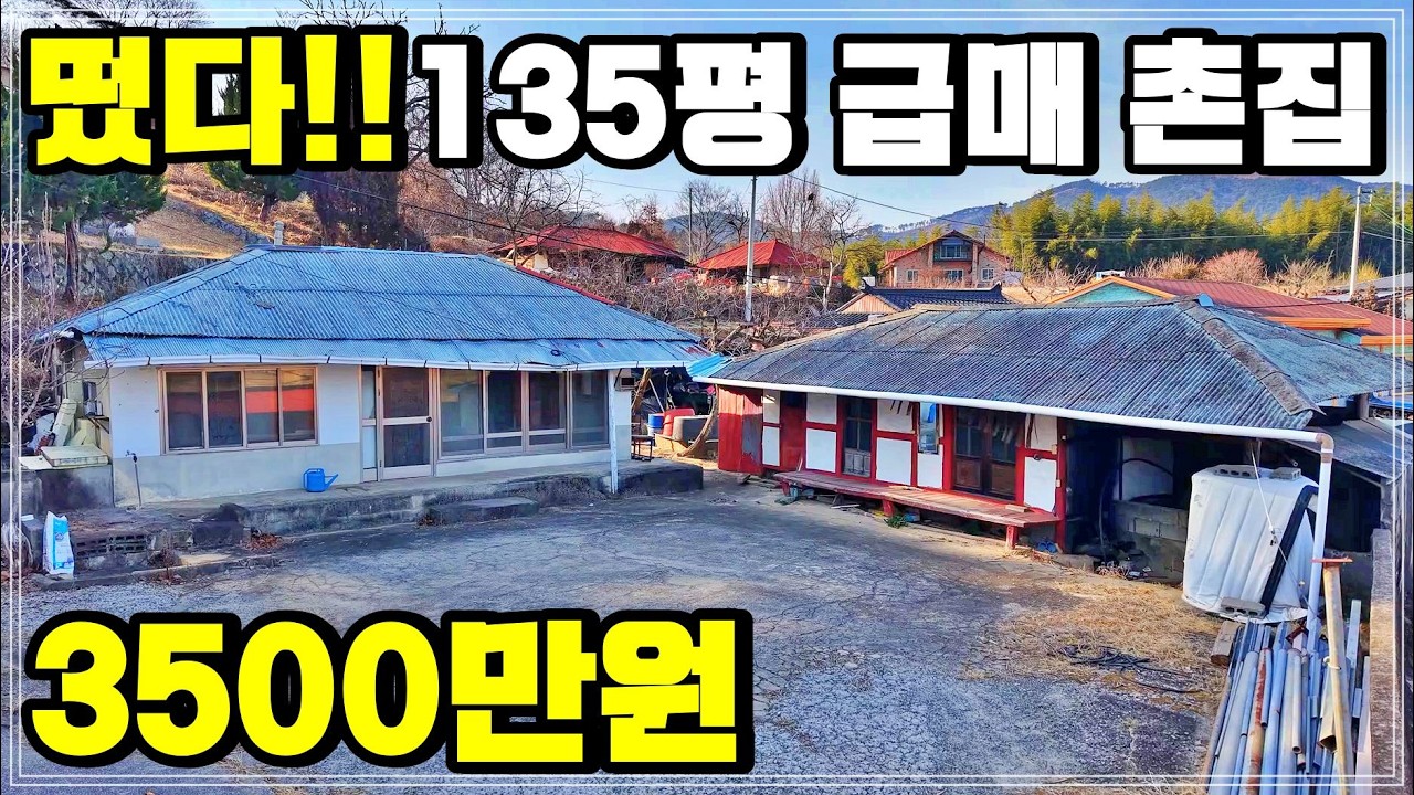 135평 넓은 마당 + 탁 트인 전망이 펼쳐지는 3500만원 급매 하동시골집!! 경상남도 하동군 부동산 주택매매