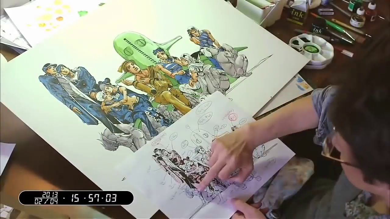 Hirohiko Araki draws Jojo's Protagonists !!