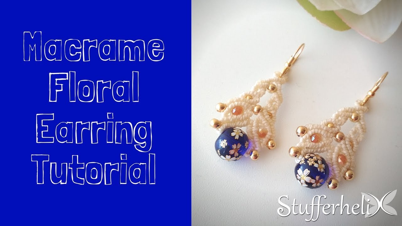 Makramee Tutorial, Florale Ohrringe. MFG [KoOp] #Frühlingserwachen