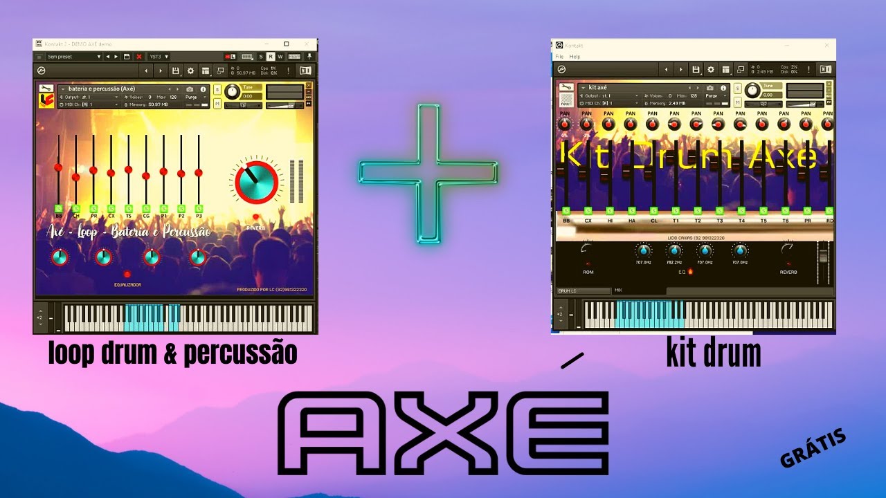 Loop drum , percussão + kit (axé ) grátis