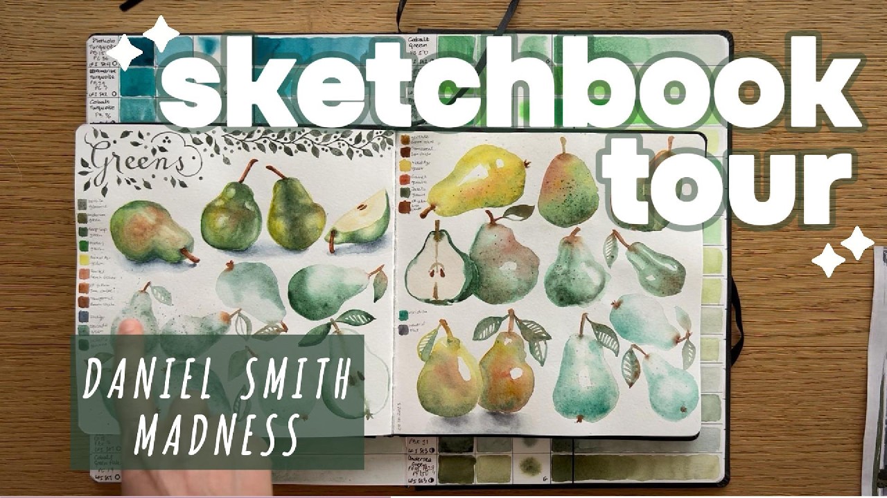 Realistic Beginner's Sketchbook Tour - Testing ALL the Daniel Smith Watercolours