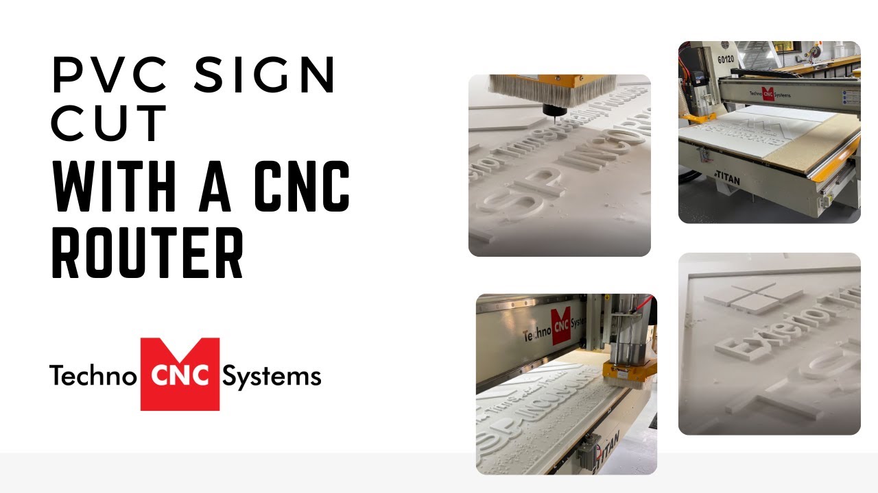 PVC Sign Cut with a CNC Router | Signshop Cuts PVC on new Techno CNC Machine | www.technocnc.com