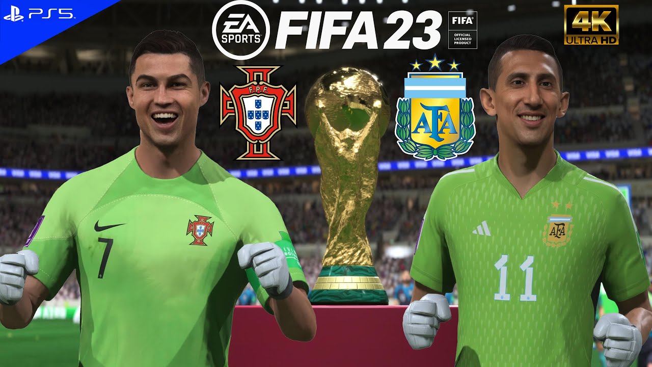 RONALDO vs DI MARIA, Who is better goalkeeper? Portugal vs Argentina, fifa 23, ps5, 4k