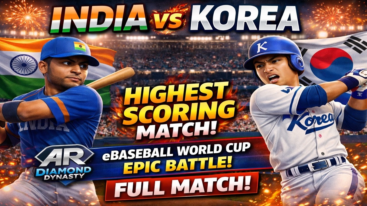 India vs Korea 🔥 Highest Scoring Match | eBaseball World Cup Epic Battle 🇮🇳 vs 🇰🇷 | FULL MATCH