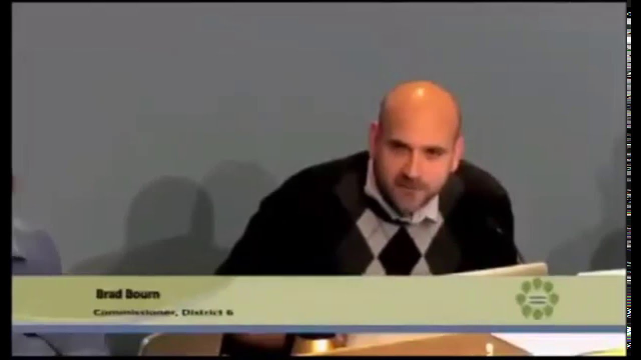 Commissioner Jon Olson explodes on Brad Bourn