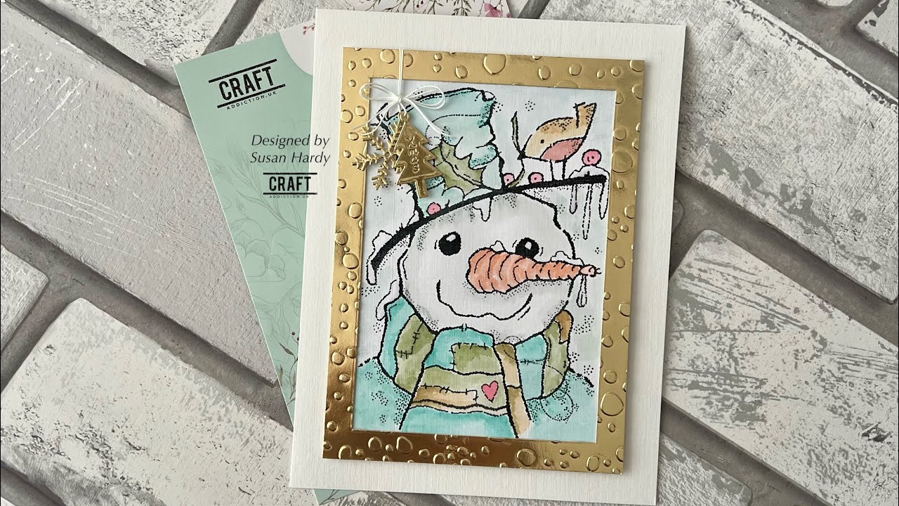 Легко… Рождественская открытка от Mr Frosty # Craftaddictionuk # Код купона.. Susan5