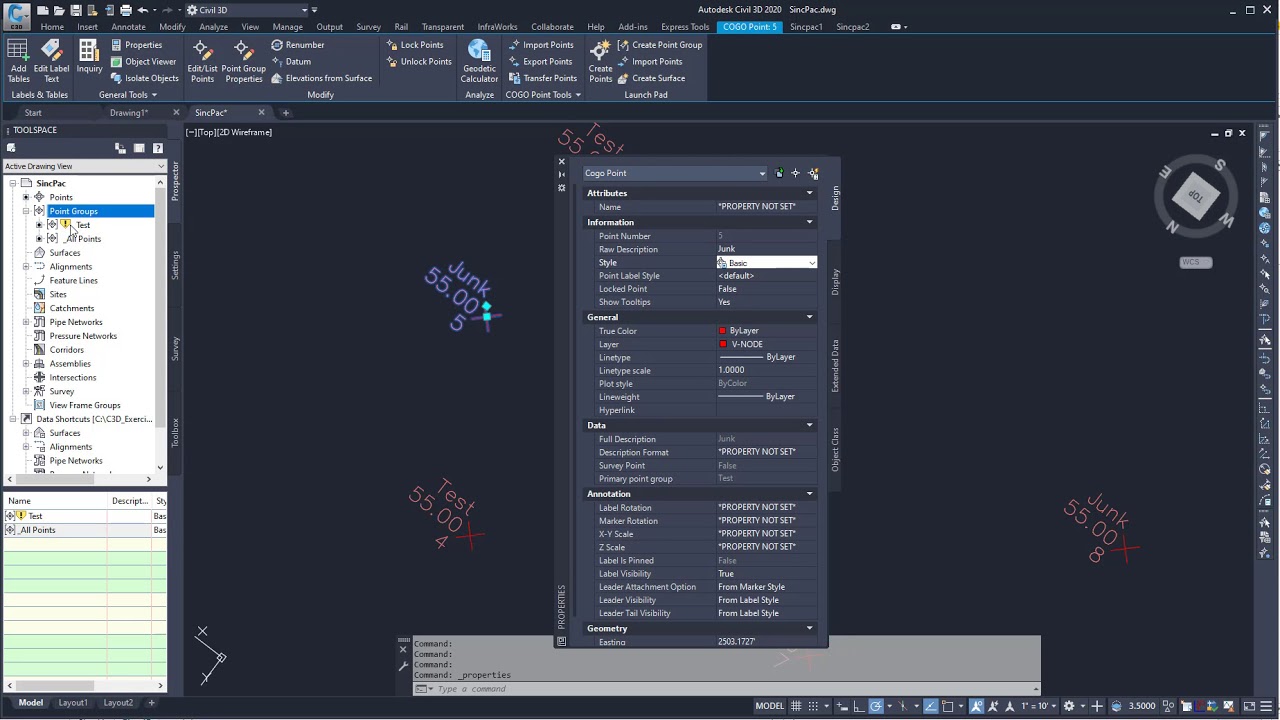 SincPac: Automatically update Civil 3D Point Groups
