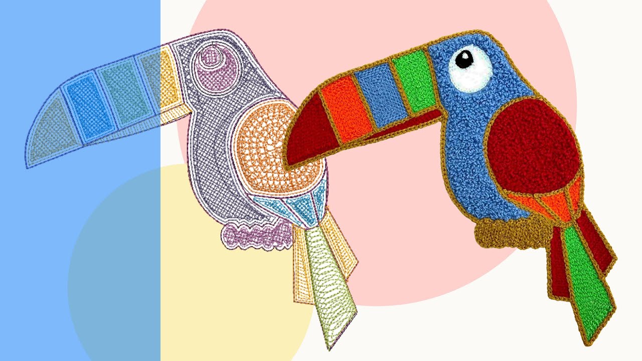 Оцифровка вышивки синелью с помощью EmbroideryStudio