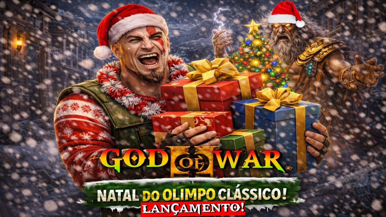 God of War 2 de NATAL KKKK -  LANÇAMENTO! Kratos NOEL SAI PARA ENTREGAR OS PRESENTES!