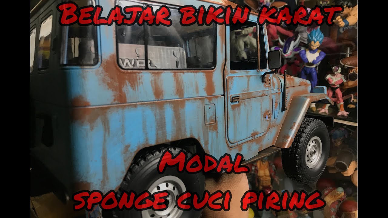Tutorial rusty (karat) on your RC car wpl c34 toyota hartop