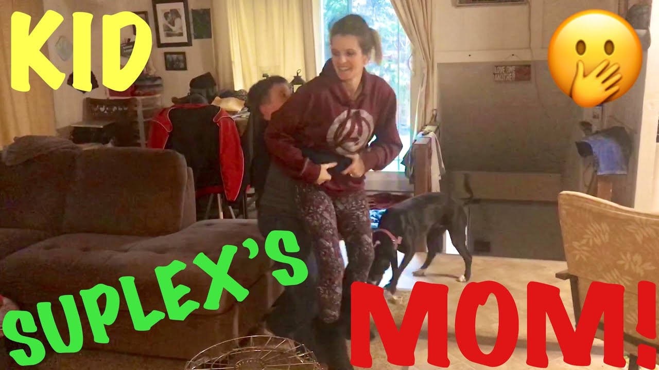 KID WRESTLES WITH MOM!