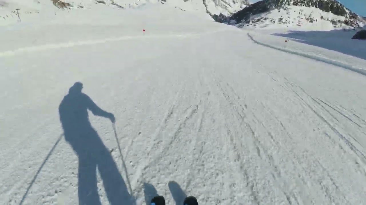 Stubaier Gletscher Piste 16 rot (am Ende aber Flop), 05.03.2026