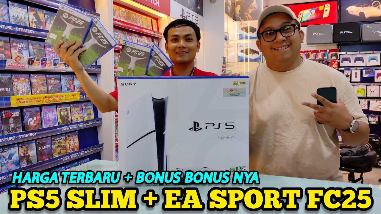 HARGA BELI PS5 SLIM + GAME EA SPORT FC25 TERBARU DI GSSHOP INDONESIA
