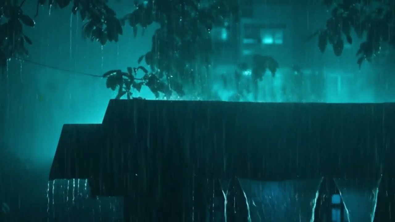 Heavy Rain on Roof | Best Sleep & Study Ambience