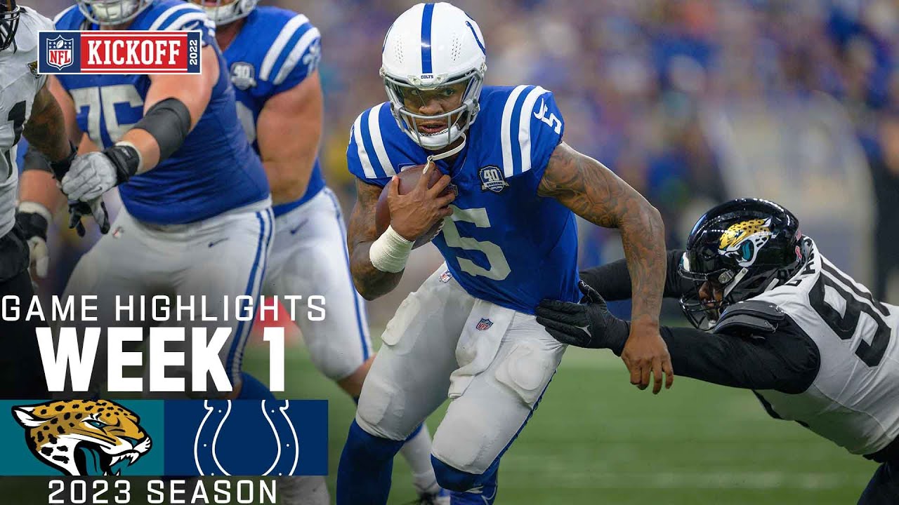 Jacksonville Jaguars vs. Indianapolis Colts | 2023 Week 1 Game Highlights