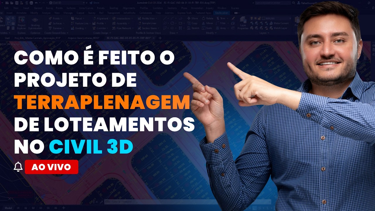 Live #185: Como é feito o projeto de Terraplanagem de Loteamentos no Civil 3D