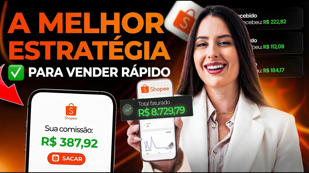 AFILIADO SHOPEE: Como Vender R&aacute;pido com Produtos VIRAIS na Shopee V&iacute;deos (m&eacute;todo copia e cola)