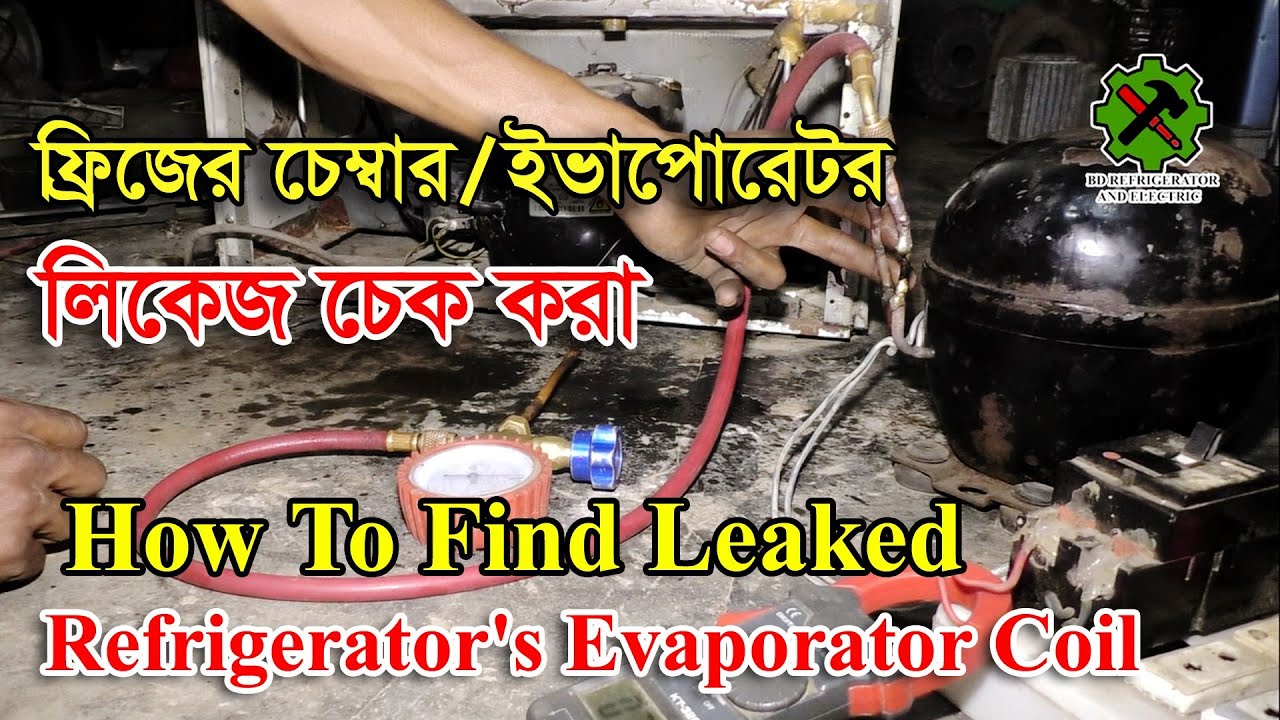 ফ্রিজের চেম্বার বা ইভাপোরেটর চেক করা। how to check a refrigerator evaporator coil.