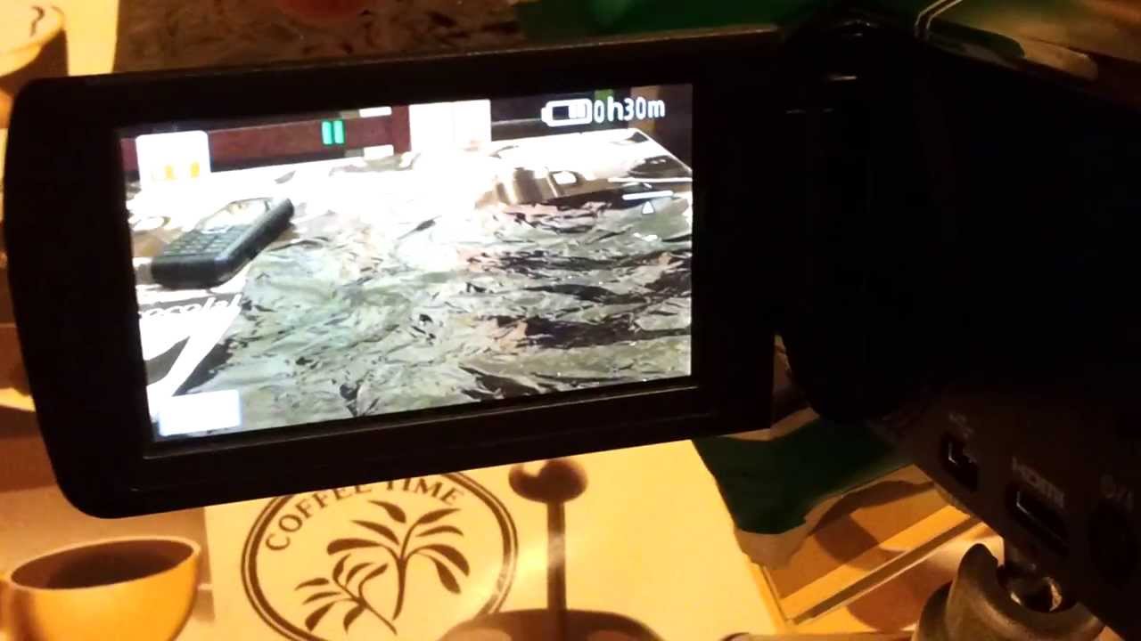 Test polarizing filter on the camcorder. Panasonic HC-V510, HC-V520, HC-V520M