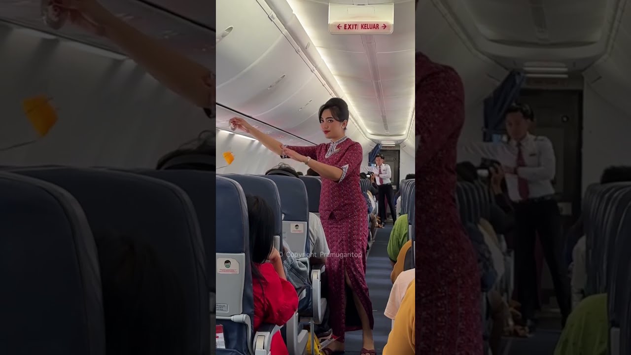 Pramugari Lion Air Safety demonstration #pramugarilionair