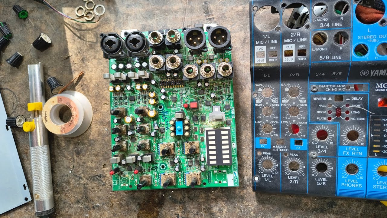 Yamaha MG06X Mixer Repair & Sound Testing by sound master 