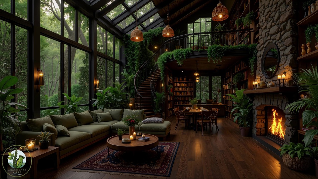 Indoor Forest Garden Jazz 🌿 Relaxing Smooth Jazz for Work, Focus & Peaceful Day