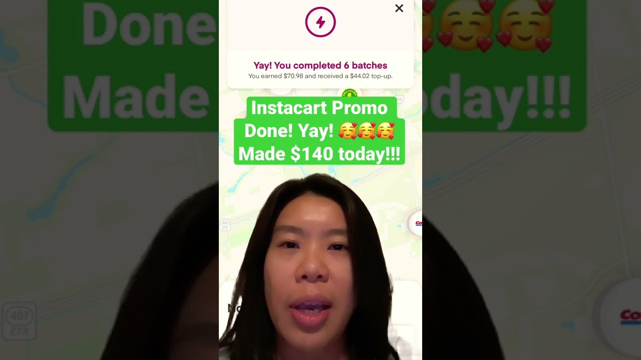 Instacart Promo Done! Guaranteed $115 with 6 batches done. Made $140 today! Yay! 🥰 