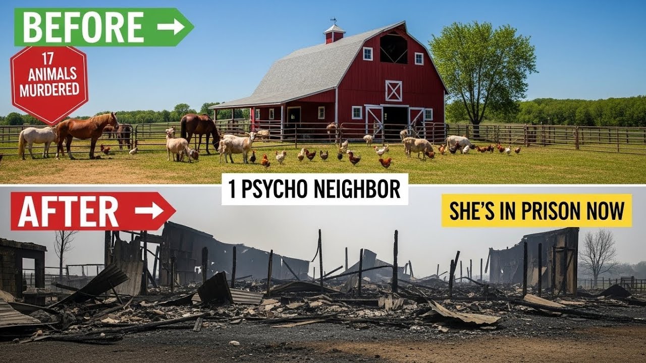 Psycho HOA Karen TORCHED My Farm, Murdered 17 Innocent Animals   CAUGHT ON CAMERA & Sentenced to PRI