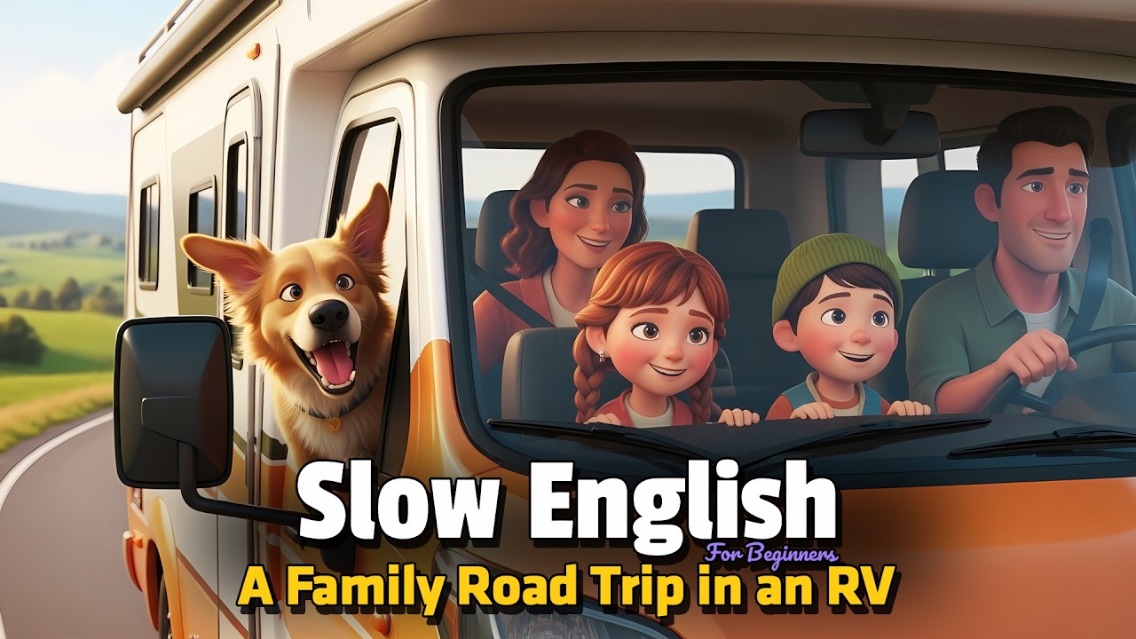 A Family Road Trip in an RV | Easy English Listening Story (A2 Level)