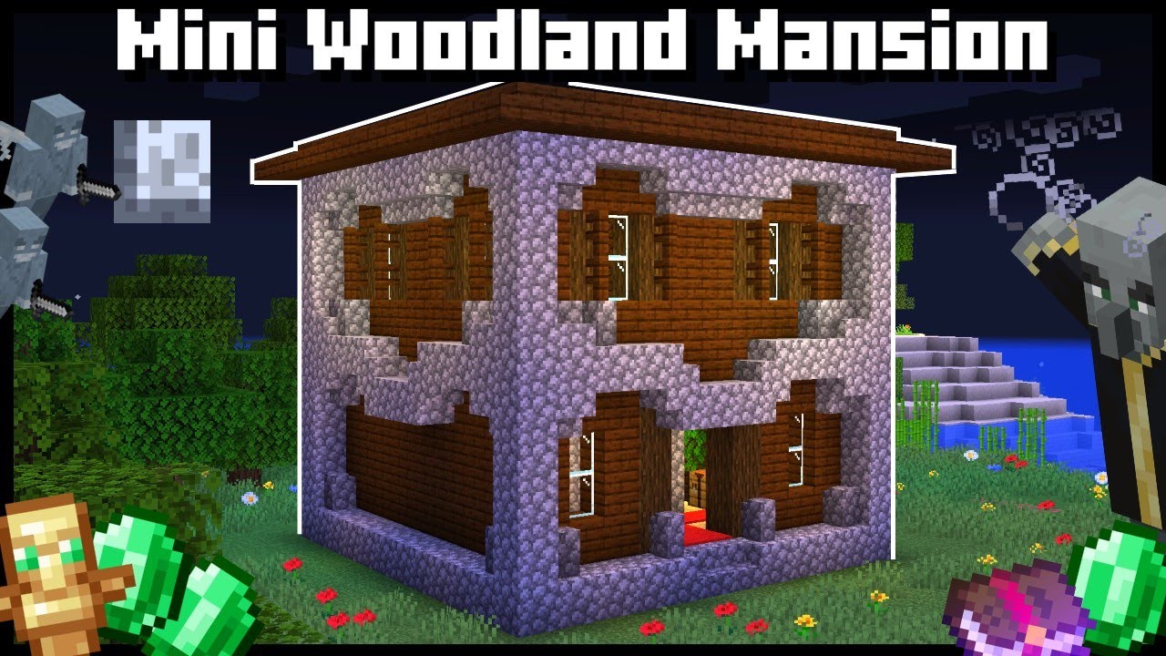 Minecraft: How to Build a Mini WOODLAND MANSION - Tutorial