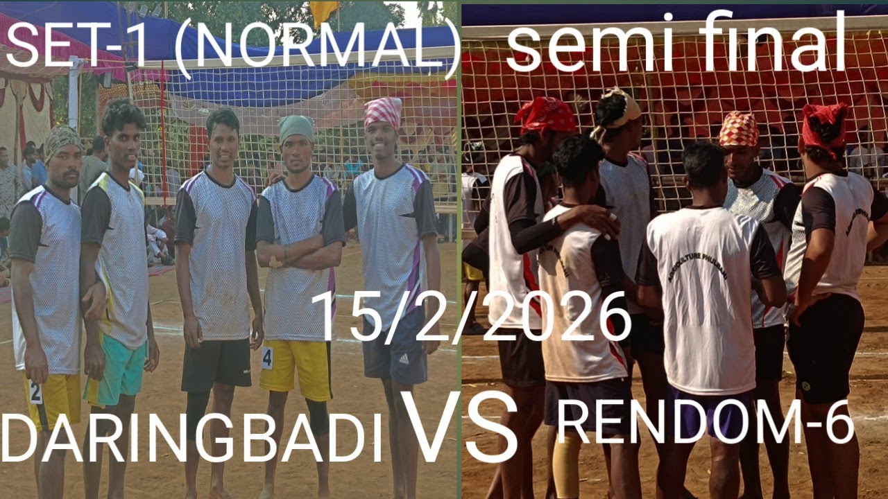 #(DARINGBADI)vs(RENDOM-6)#set-1(NORMAL)#semi final#dhabavolleyball#pani-dhendo, kobra#vs#tingri#