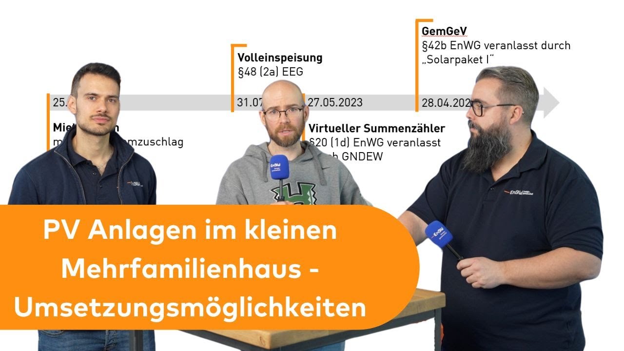 PV Anlagen im kleinen MFH - Mieterstrom - Gemeinschaftliche Gebäudeversorgung oder andere Modelle