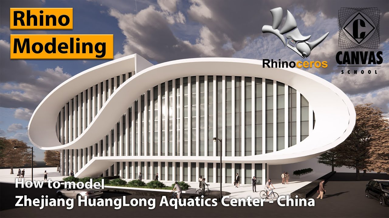 Rhino Tutorials - Zhejiang HuangLong Aquatics Center - China