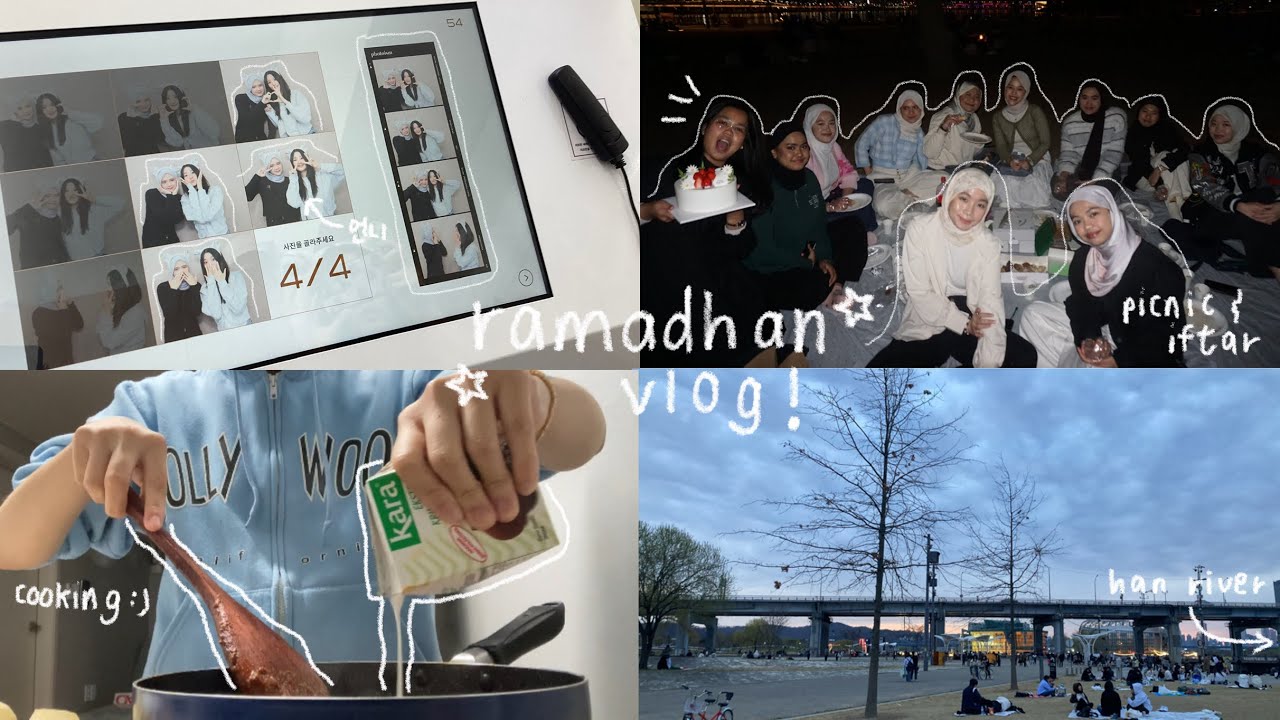 first ramadhan in seoul ☾⋆｡ °✩ (iftar with friends, unboxing, picnic, cooking)