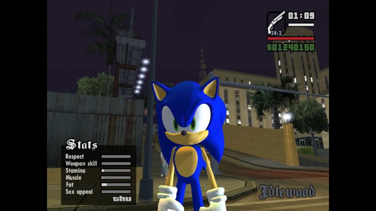 SONIC MOD: INCRÍVEL!! E BEM LEGAL - GTA SAN ANDREAS MOD